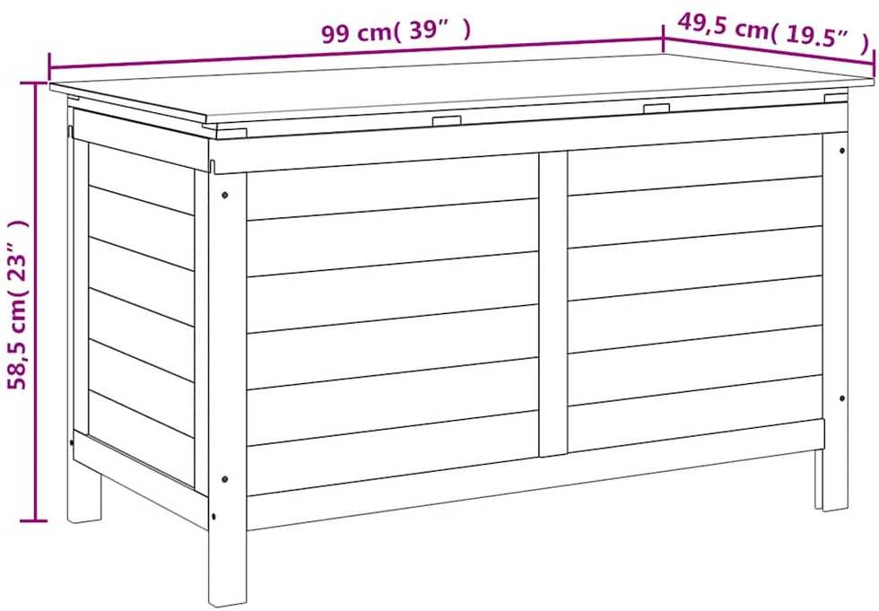 Sodo daiktadėžė, 99x49,5x58,5cm, eglės medienos masyvas