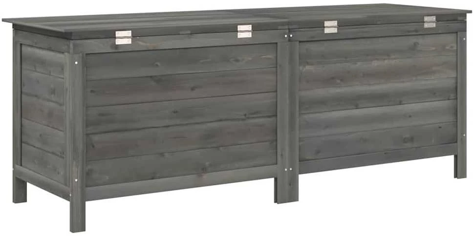 Sodo daiktadėžė, antracito, 150x50x56,5cm, eglės masyvas