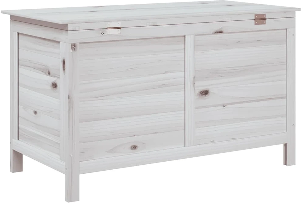 Sodo daiktadėžė, balta, 99x49,5x58,5cm, eglės medienos masyvas