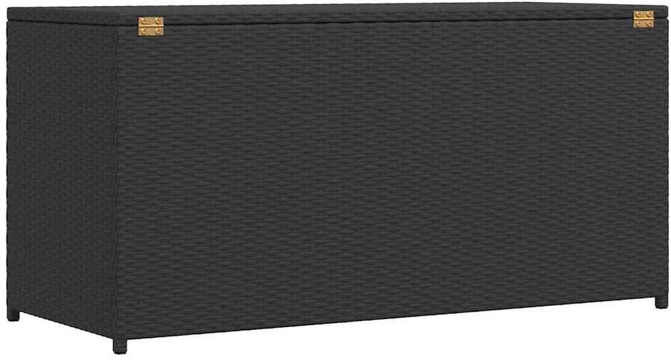 Sodo daiktadėžė, juoda, 120x50x60cm, poliratanas