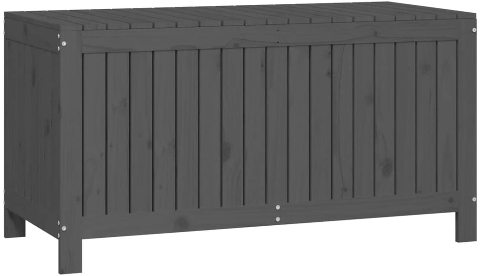 Sodo daiktadėžė, pilka, 121x55x64cm, pušies medienos masyvas