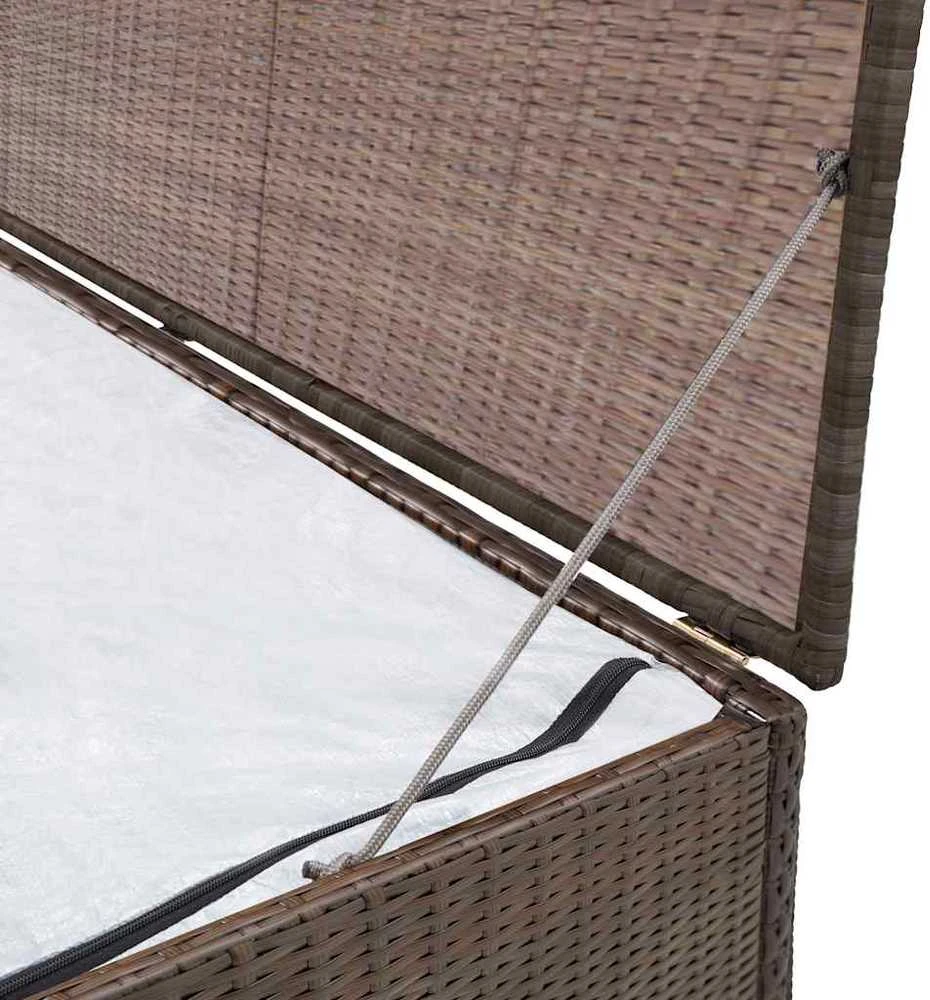 Sodo daiktadėžė, ruda, 120x50x60cm, poliratanas