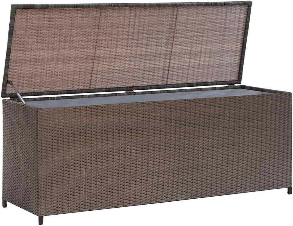 Sodo daiktadėžė, ruda, 120x50x60cm, poliratanas
