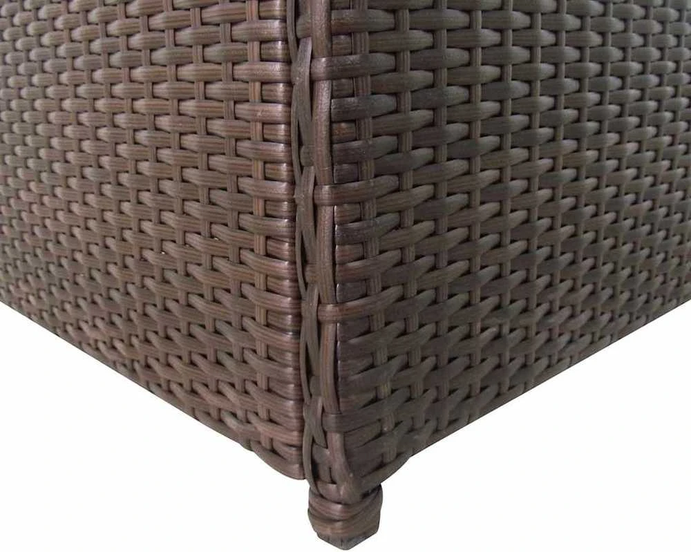 Sodo daiktadėžė, ruda, 120x50x60cm, poliratanas