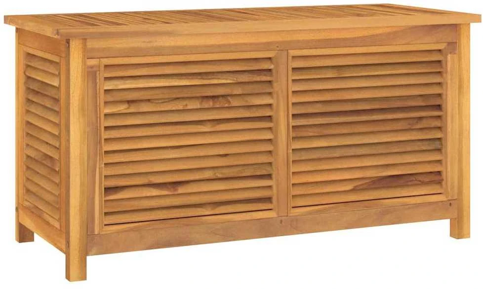Sodo daiktadėžė su krepšiu, 114x50x58cm, tikmedžio masyvas