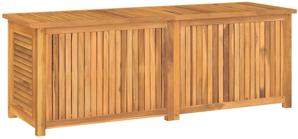 Sodo daiktadėžė su krepšiu, 150x50x53cm, tikmedžio masyvas