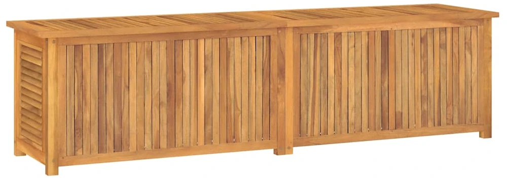 Sodo daiktadėžė su krepšiu, 200x50x53cm, tikmedžio masyvas