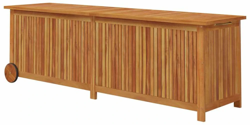 Sodo daiktadėžė su ratukais, 150x50x58cm, akacijos masyvas