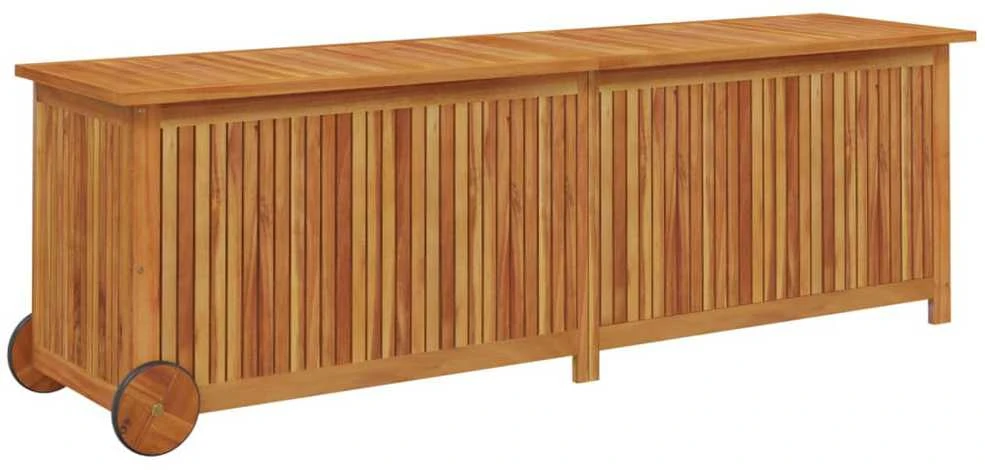 Sodo daiktadėžė su ratukais, 150x50x58cm, akacijos masyvas