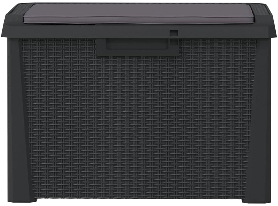 Sodo daiktadėžė su sėdynės pagalvėle, antracito, 125l, PP