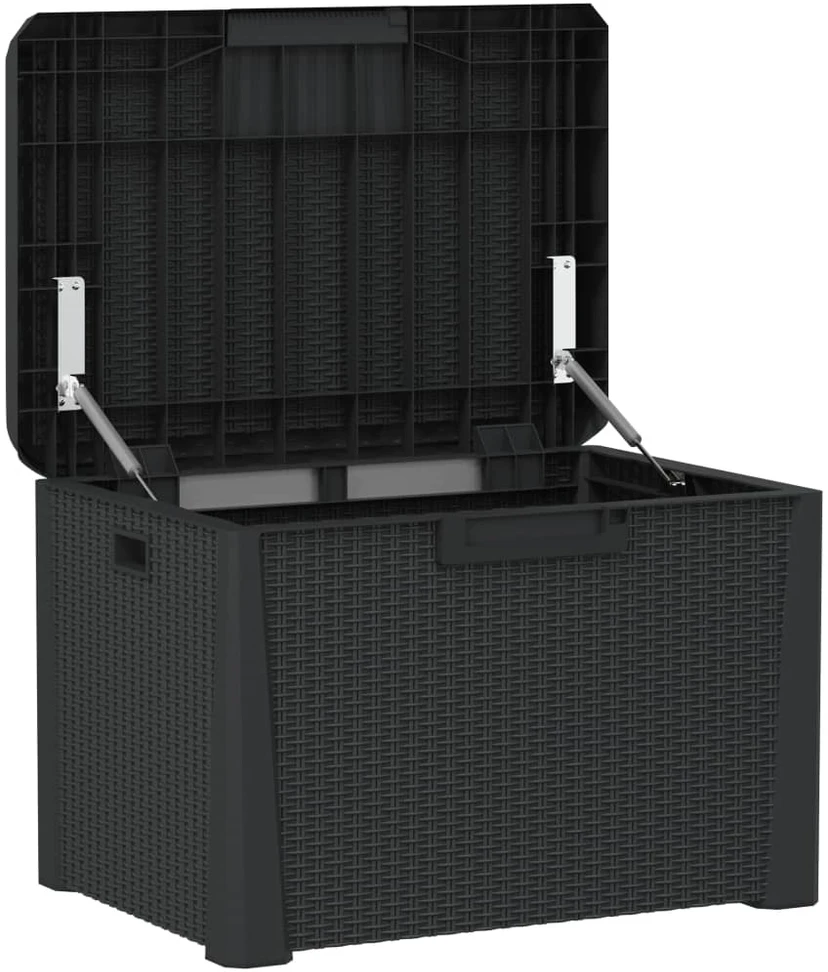 Sodo daiktadėžė su sėdynės pagalvėle, antracito, 125l, PP