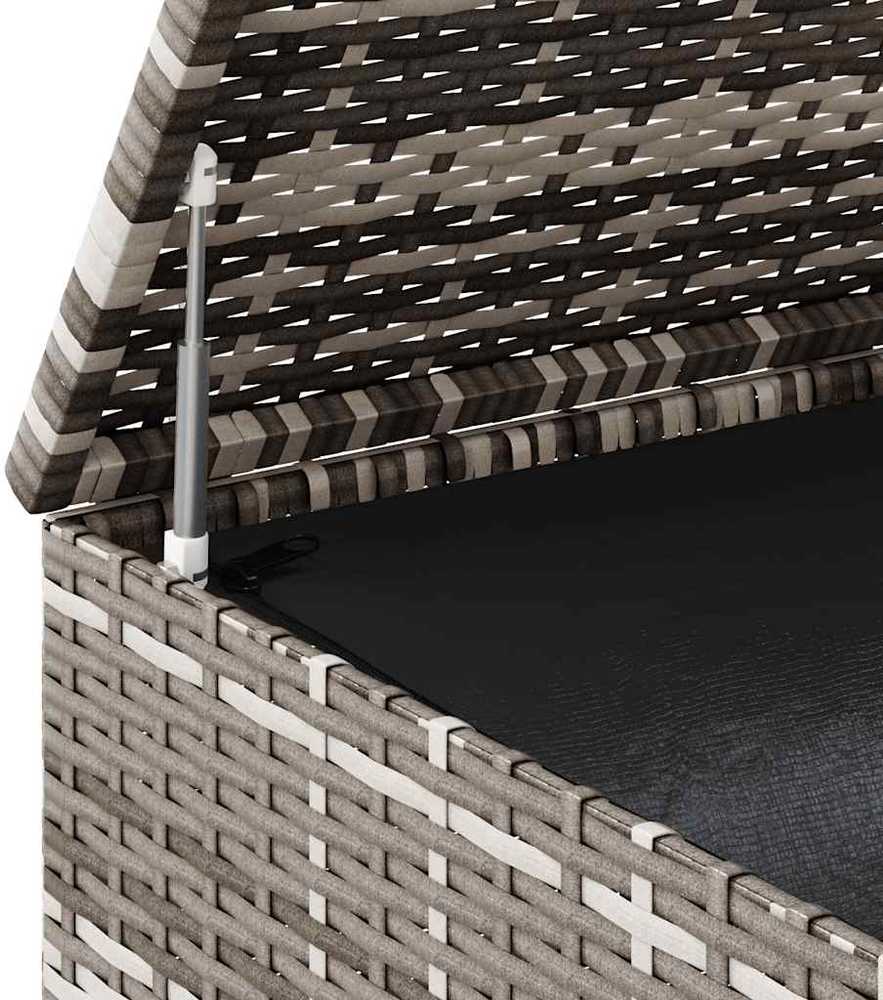 Sodo dėžė pagalvėlėms, pilka, 100x49x103,5cm, PE ratanas