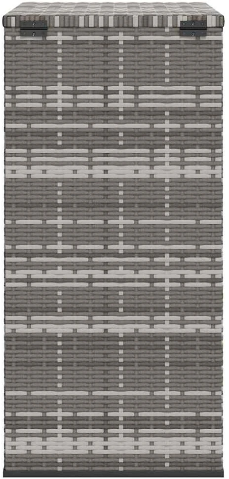 Sodo dėžė pagalvėlėms, pilka, 100x49x103,5cm, PE ratanas