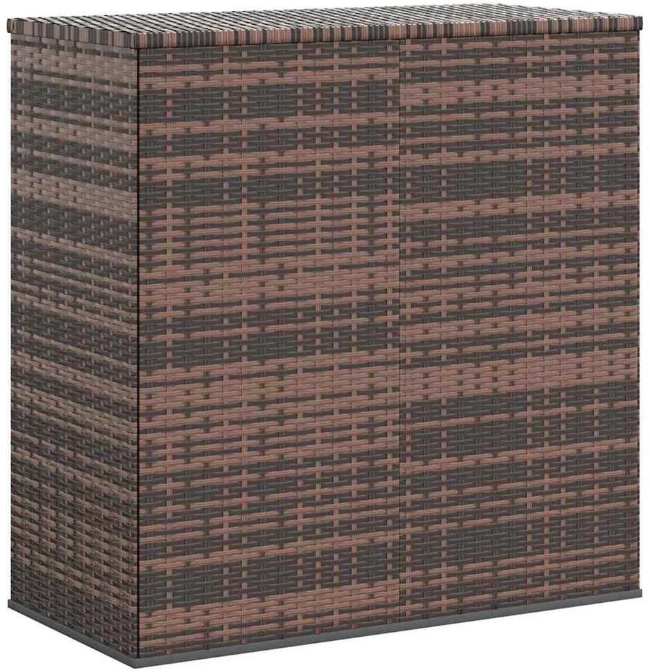 Sodo dėžė pagalvėlėms, ruda, 100x49x103,5cm, PE ratanas