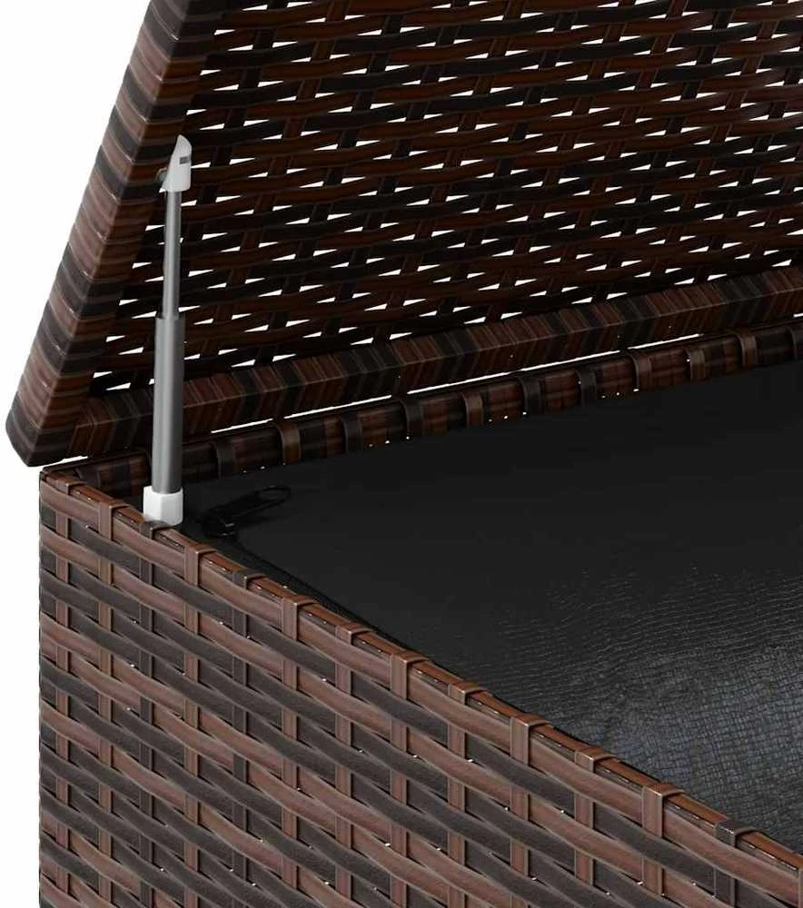 Sodo dėžė pagalvėlėms, ruda, 100x49x103,5cm, PE ratanas
