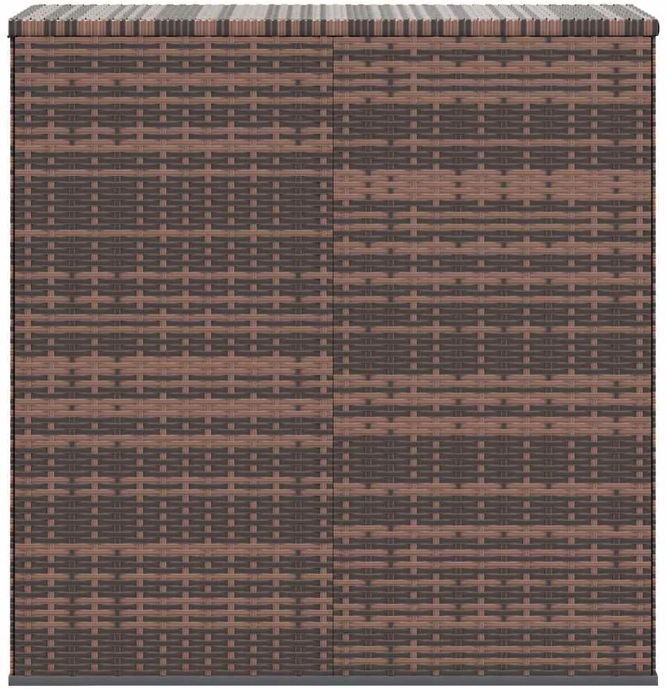 Sodo dėžė pagalvėlėms, ruda, 100x49x103,5cm, PE ratanas