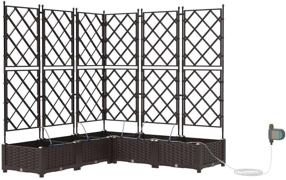 Sodo vazonas 5 vnt. Ruda 120 x 120 x 126 cm PP