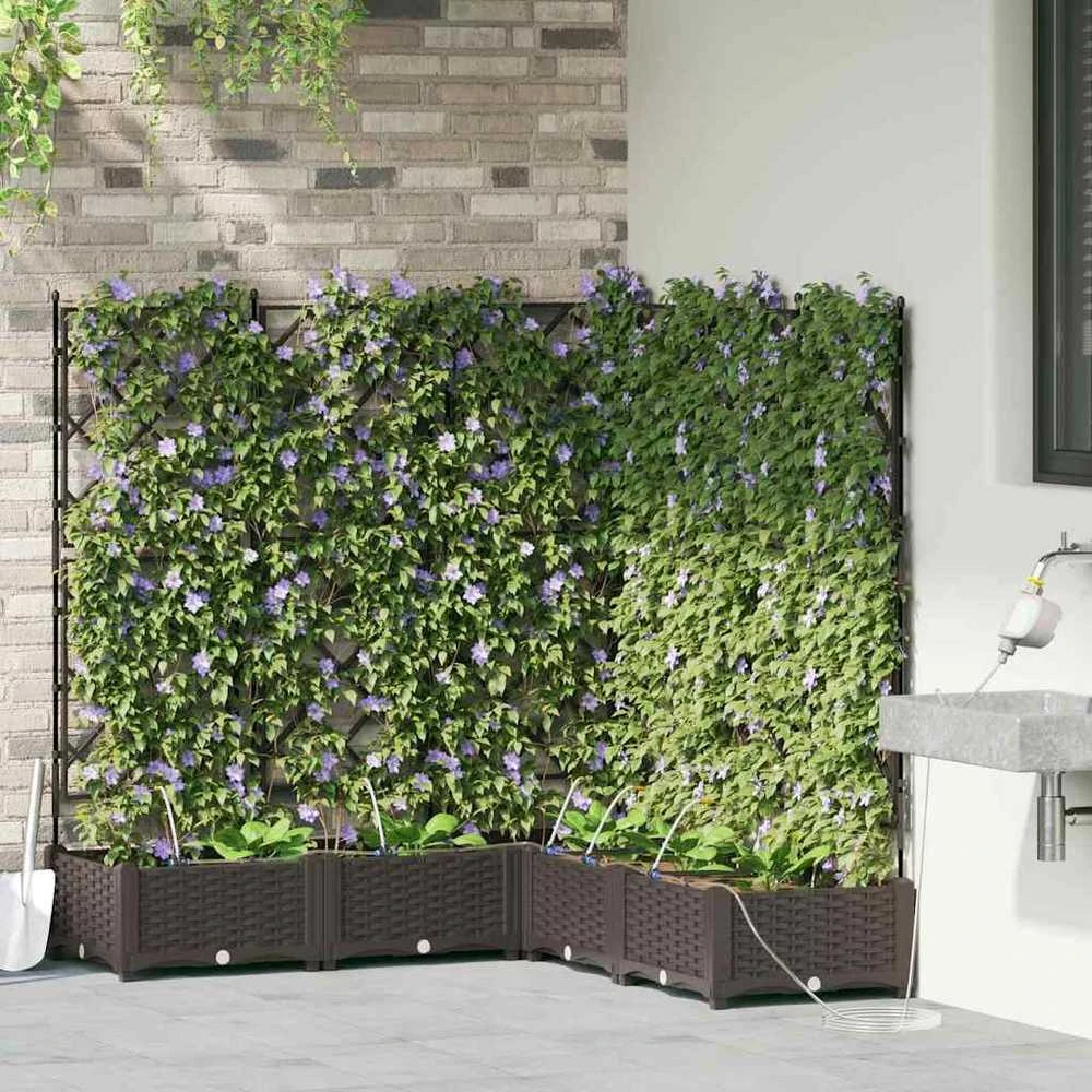 Sodo vazonas 5 vnt. Ruda 120 x 120 x 126 cm PP