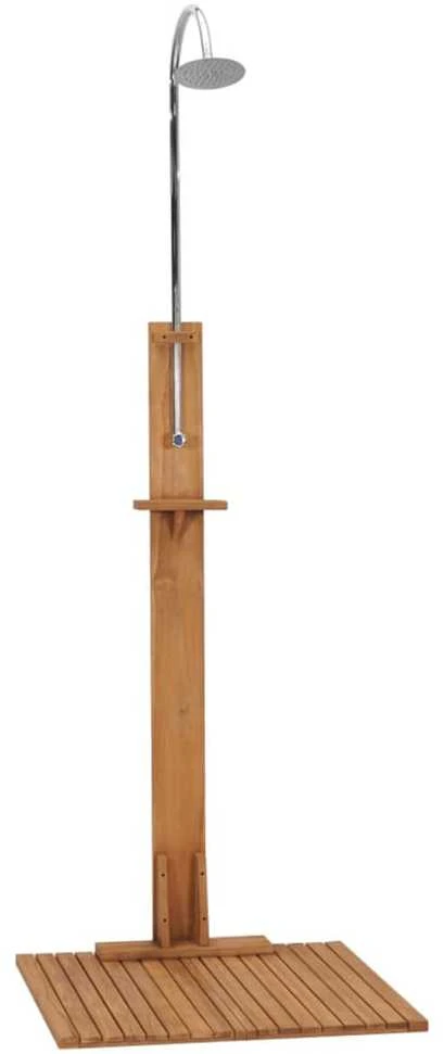 Sodo dušas, 75x75x210cm, tikmedžio medienos masyvas