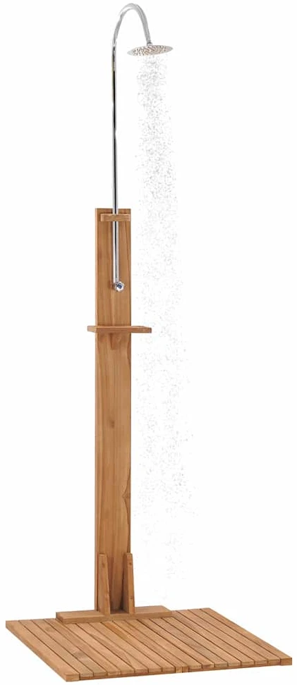Sodo dušas, 75x75x210cm, tikmedžio medienos masyvas