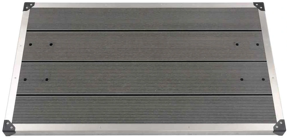 Sodo dušas su pilku pagrindu, 220cm, aliuminis (315943+48205)