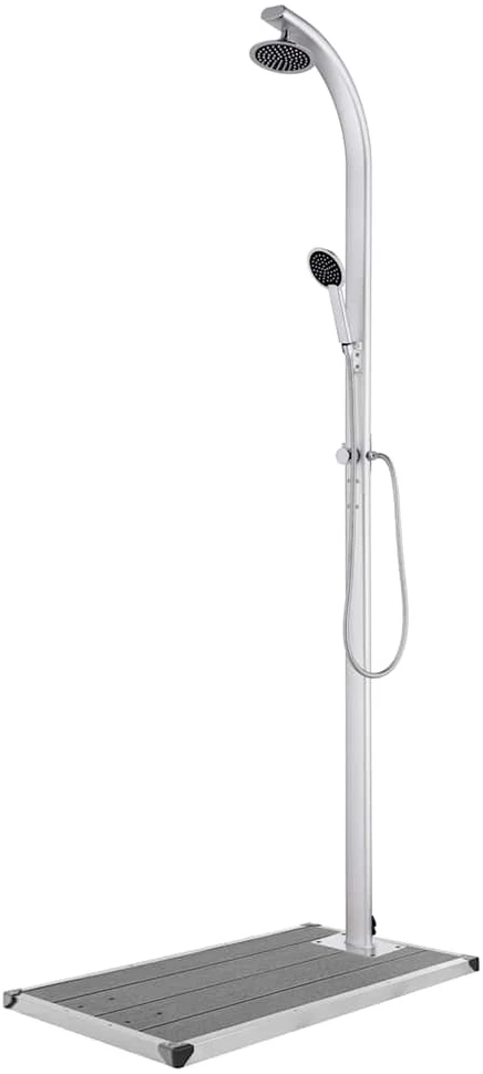 Sodo dušas su pilku pagrindu, 220cm, aliuminis (315943+48205)