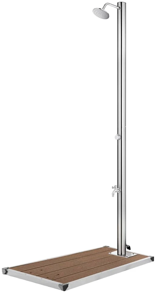 Sodo dušas su rudu pagrindu, 220cm, nerūdijantis plienas