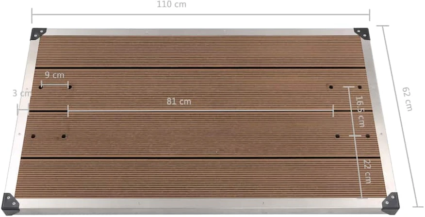 Sodo dušas su rudu pagrindu, 230cm, nerūdijantis plienas