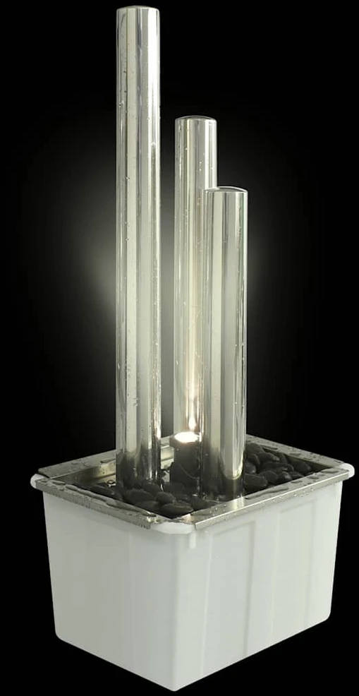 Sodo fontanas, sidabrinis, 48x34x88cm, nerūdijantis plienas