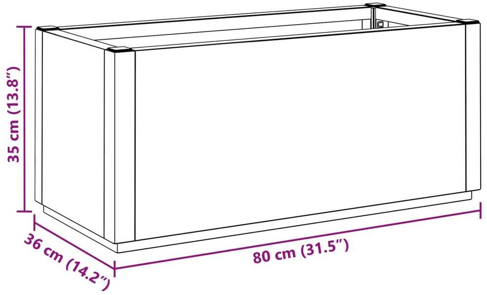 Sodo gėlių dėžutė Ruda 80 x 36 x 35 cm PP