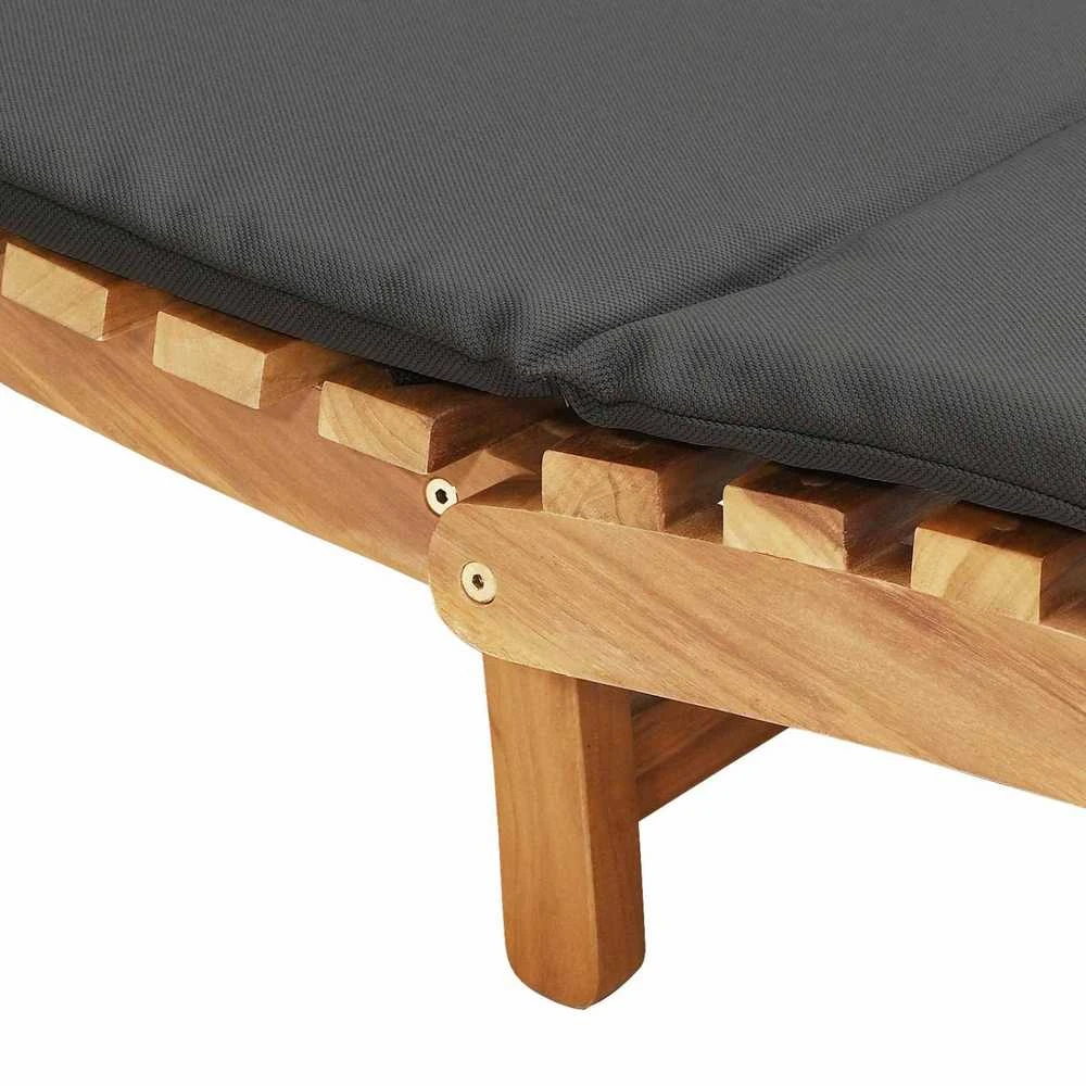Sodo gultas Ruda 198 x 55 x 58,5 cm Kieto teka medžio