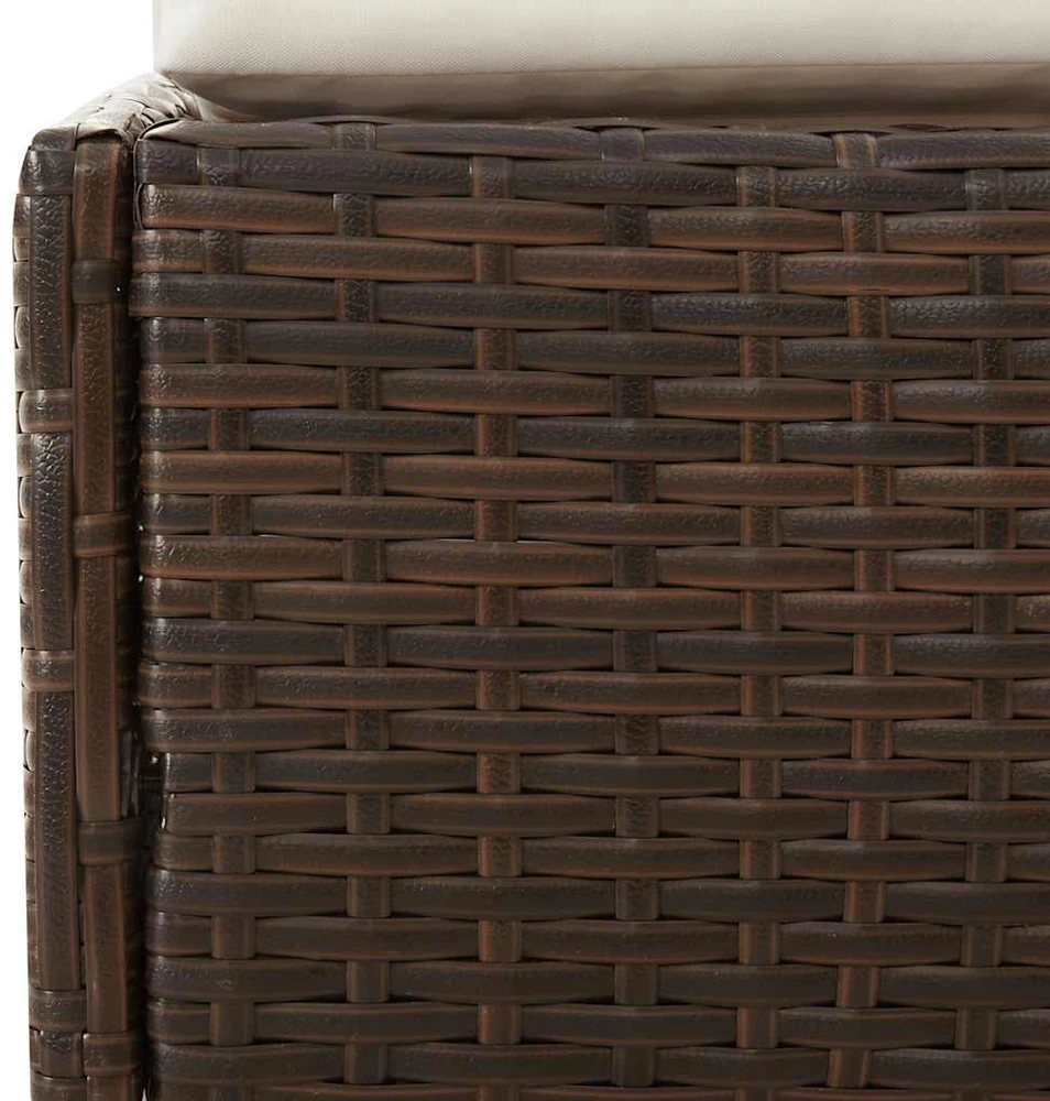 Sodo gultas, rudos spalvos, 110x200cm, poliratanas