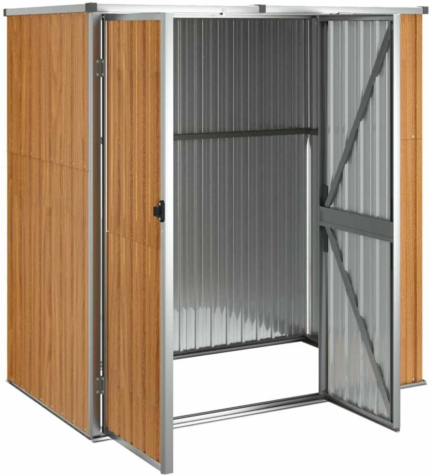 Sodo įrankių pašiūrė, ruda, 161x89x161cm, galvanizuotas plienas