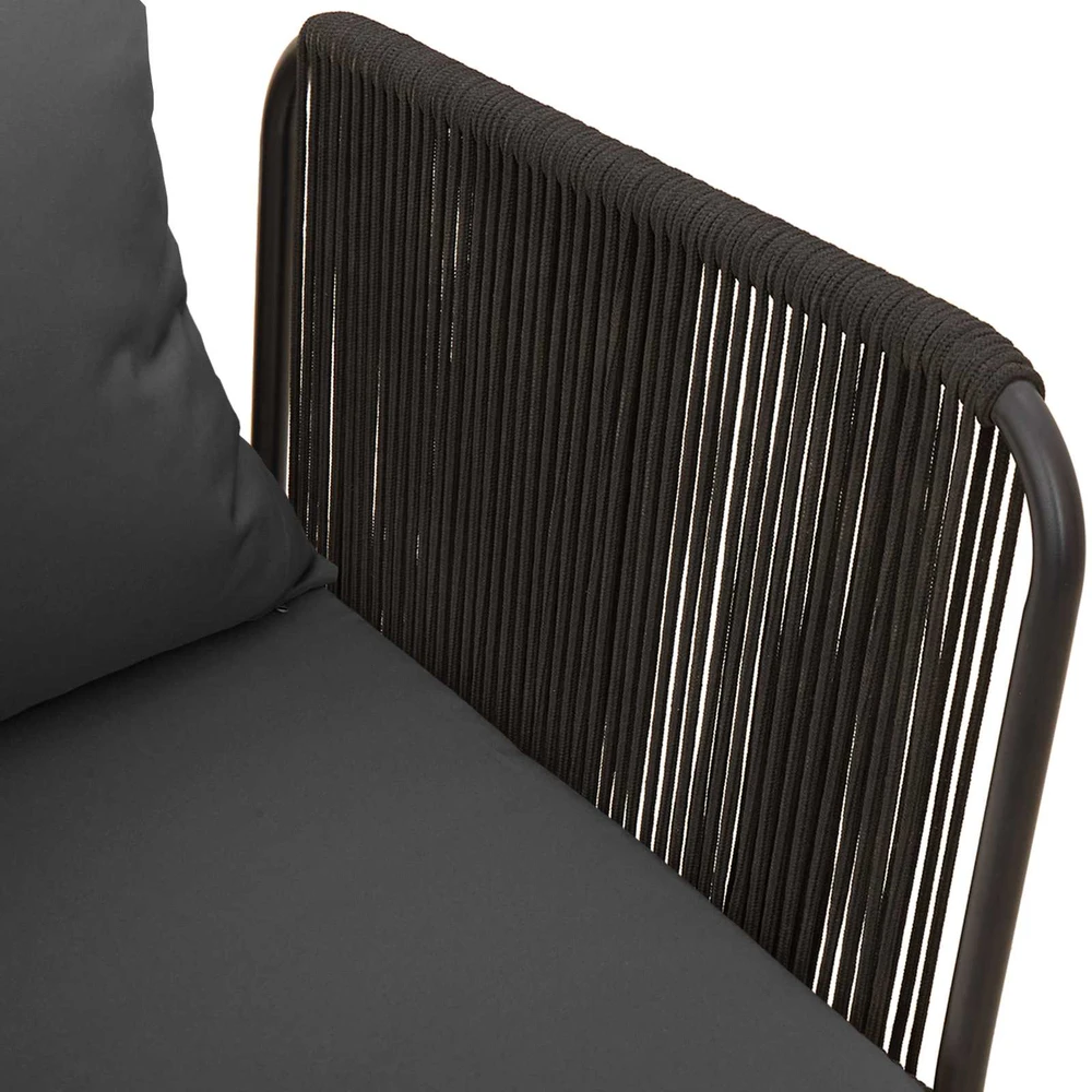 Sodo kampinė sofa su pagalvėlėmis Natūrali