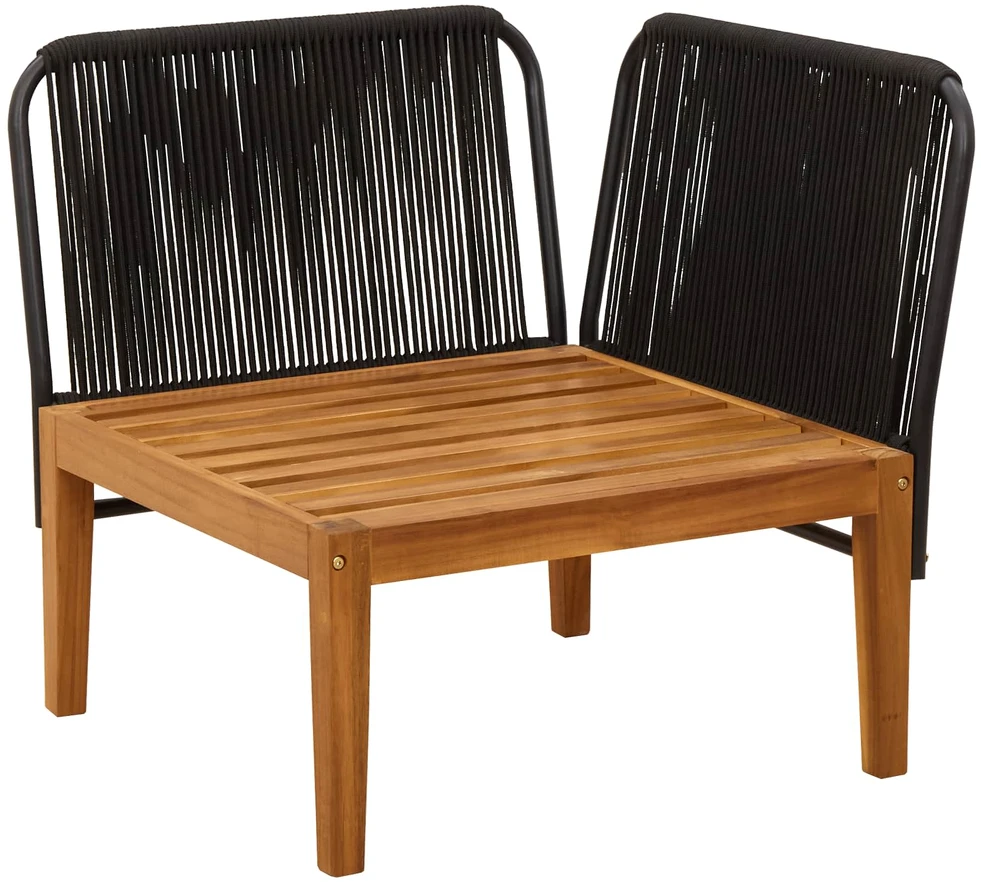 Sodo kampinė sofa su pagalvėlėmis Natūrali