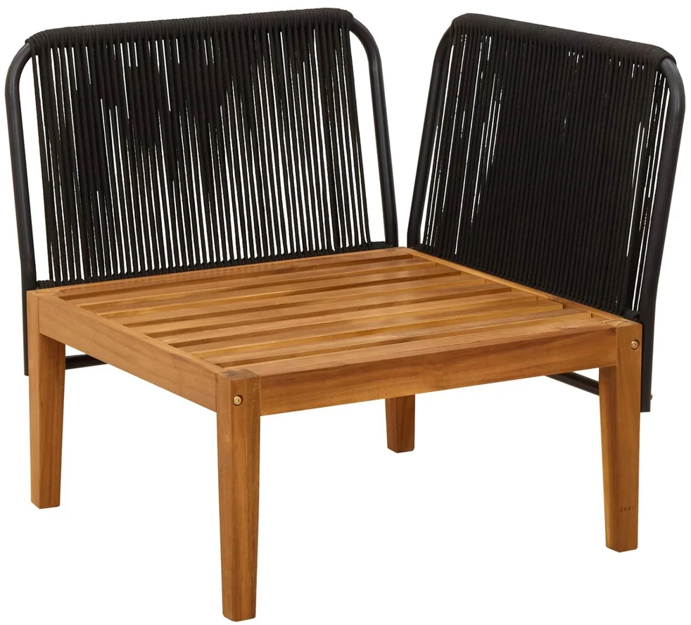 Sodo kampinė sofa su pagalvėlėmis Natūrali