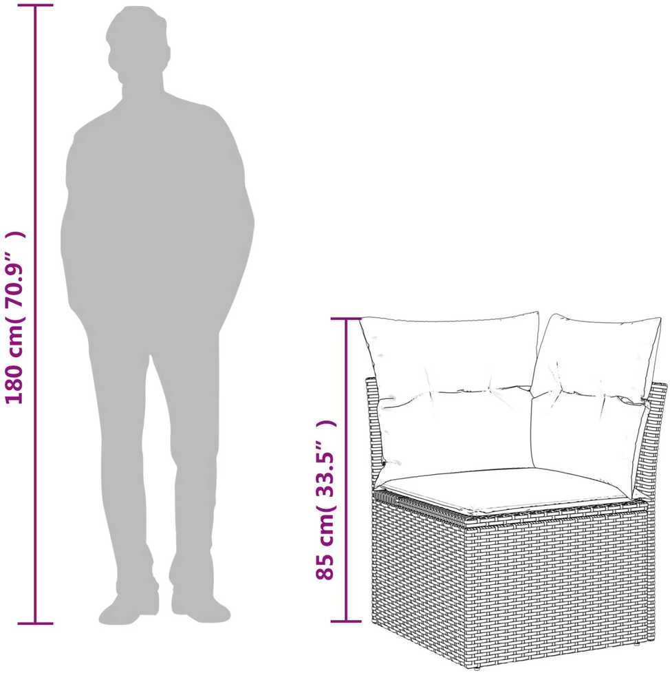 | Sodo sofa | su pagalve Ruda 62 x 62 x 69 cm poliratanas