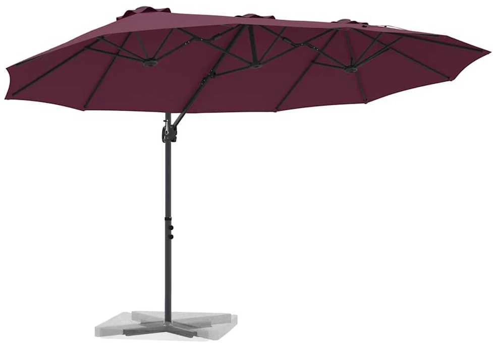Skėtis nuo saulės Bordo raudona 372 x 198 x 243 cm