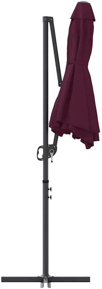 Skėtis nuo saulės Bordo raudona 372 x 198 x 243 cm