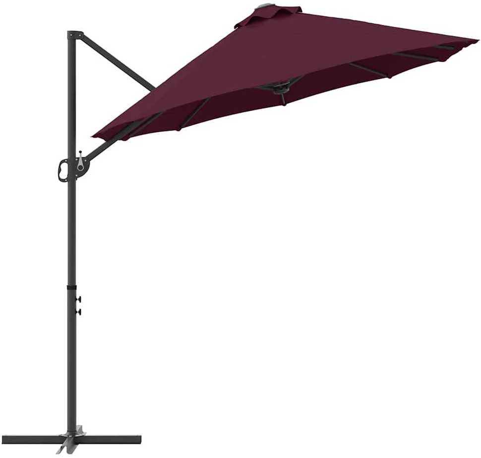 Skėtis nuo saulės Bordo raudona 372 x 198 x 243 cm