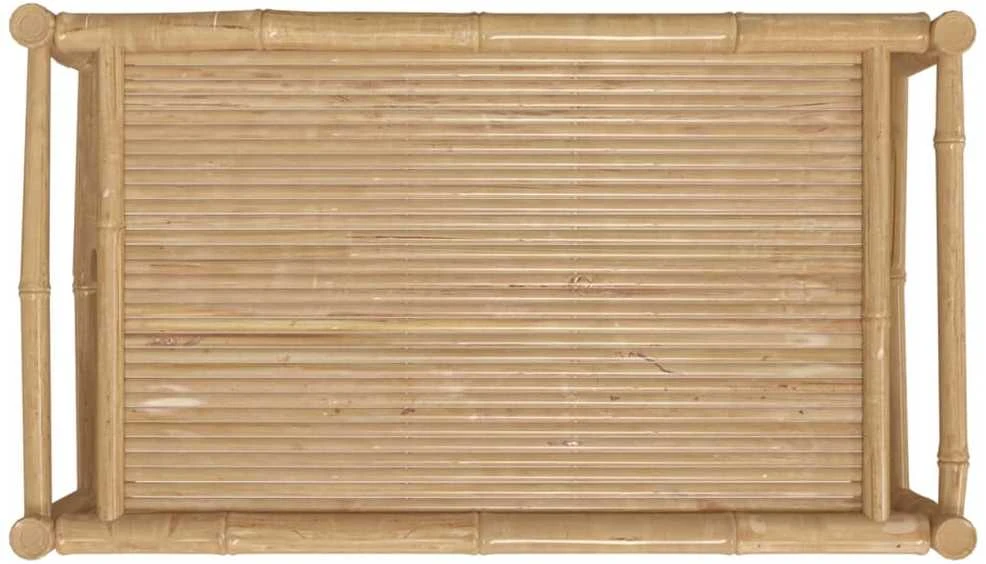 Sodo kavos staliukas, 100x55x33cm, bambukas