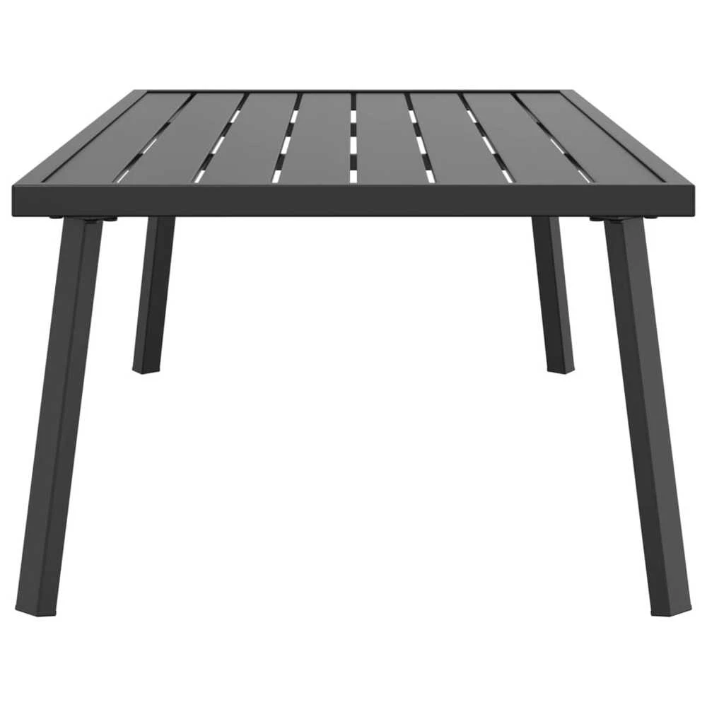 Lauko baldų komplektas Sodo kavos staliukas, antracito spalvos, 110x55x35cm, plienas