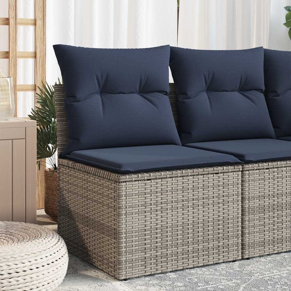 | Sodo sofa | su pagalve Pilka 55 x 62 x 69 cm Poli ratanas