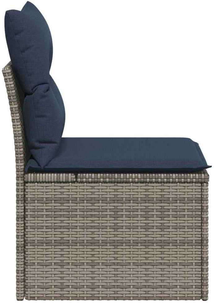 | Sodo sofa | su pagalve Pilka 55 x 62 x 69 cm Poli ratanas