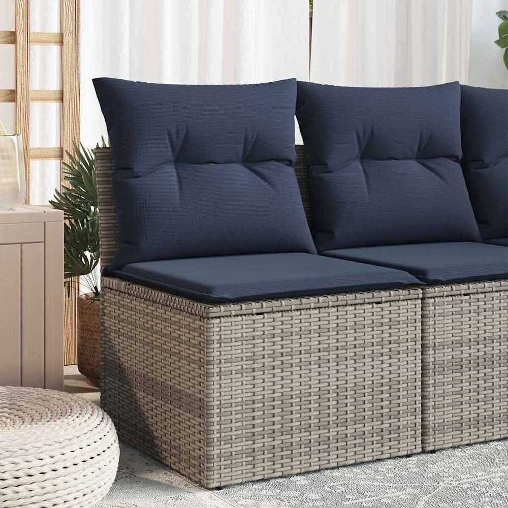 | Sodo sofa | su pagalve Pilka 55 x 62 x 69 cm Poli ratanas