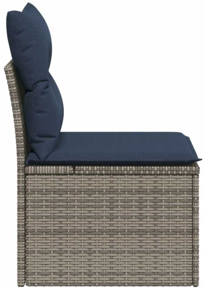 | Sodo sofa | su pagalve Pilka 55 x 62 x 69 cm Poli ratanas
