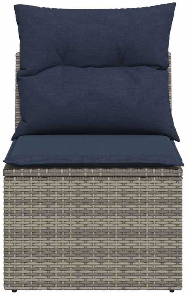 | Sodo sofa | su pagalve Pilka 55 x 62 x 69 cm Poli ratanas