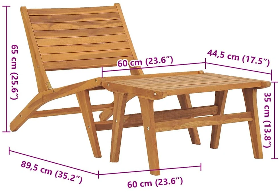 Sodo kėdė su pakoja, tikmedžio medienos masyvas