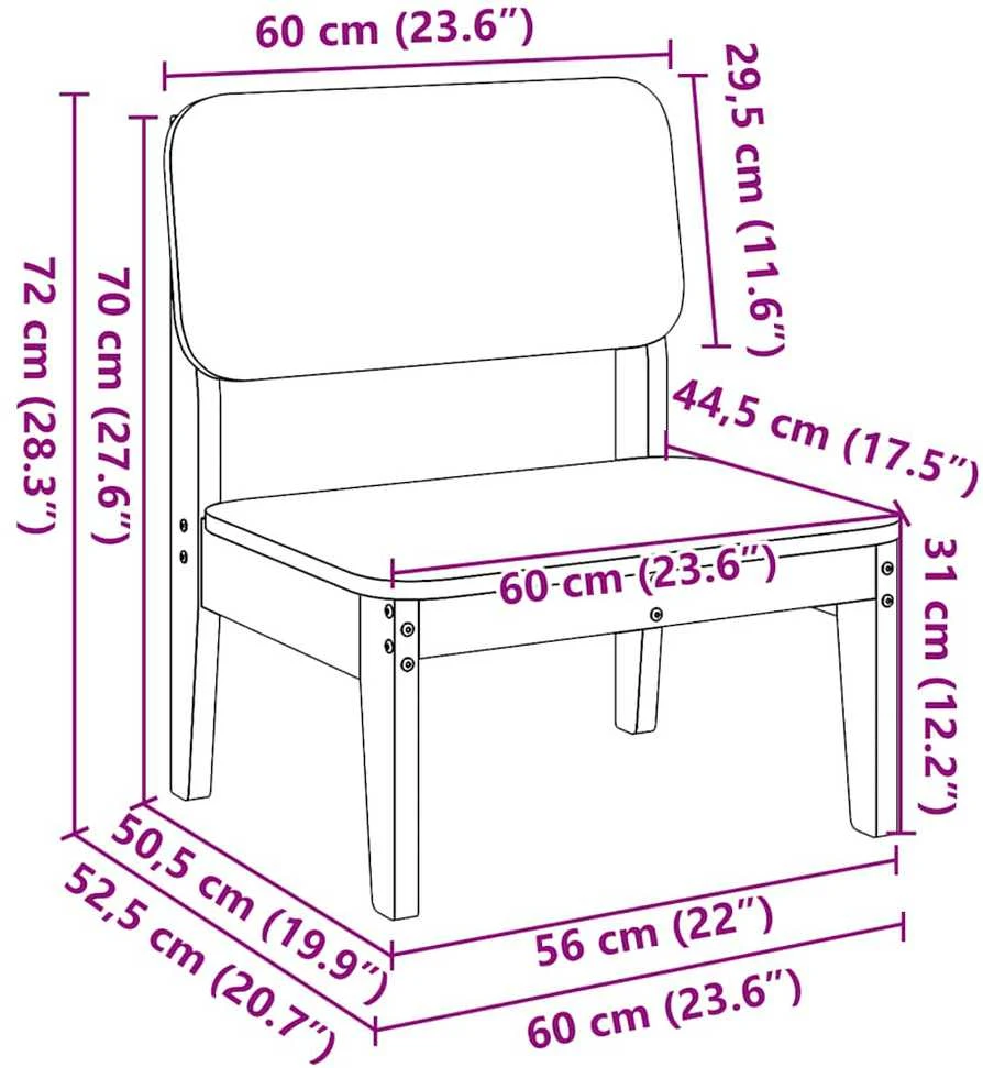 sodo kėdės 2 vnt 60x52,5x72 cm impregnuotos medienos pušis