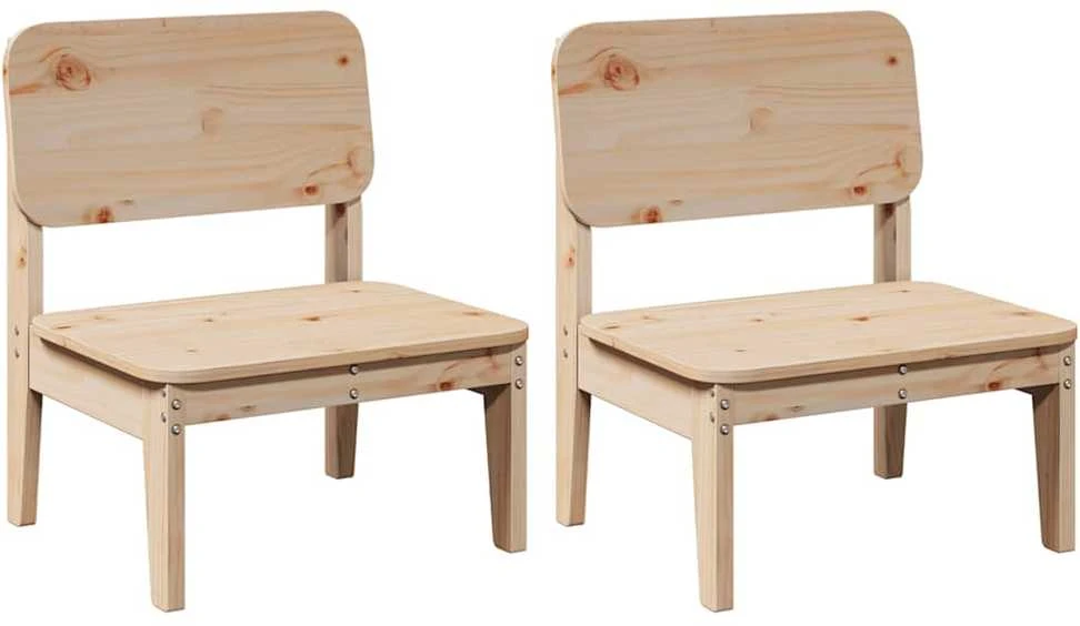 sodo kėdės 2 vnt 60x52,5x72 cm pušies masyvo